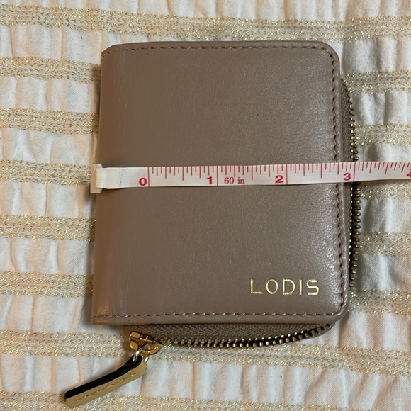 Lodis Taupe yellow Leather Wallet - Picture 3 of 6